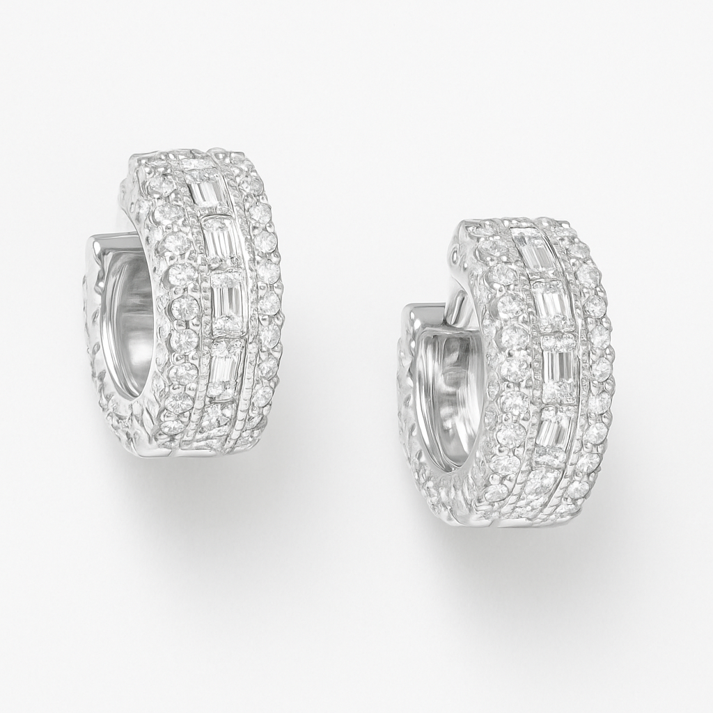 CORINNE Luxe Baguette Hoops