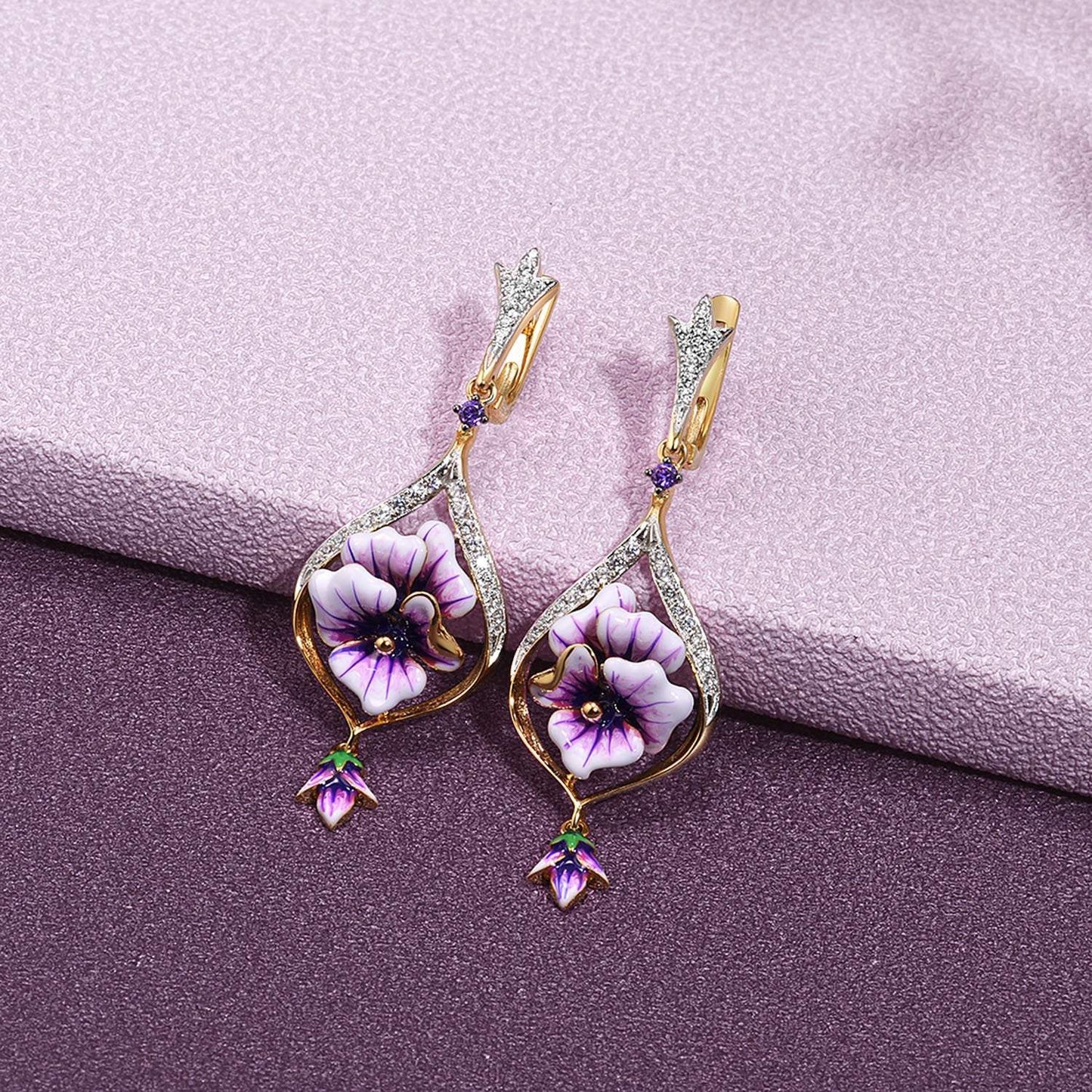 VIOLET Dangling Amethyst Earrings