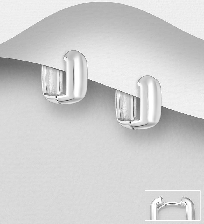 EMMA Square Huggie Hoops