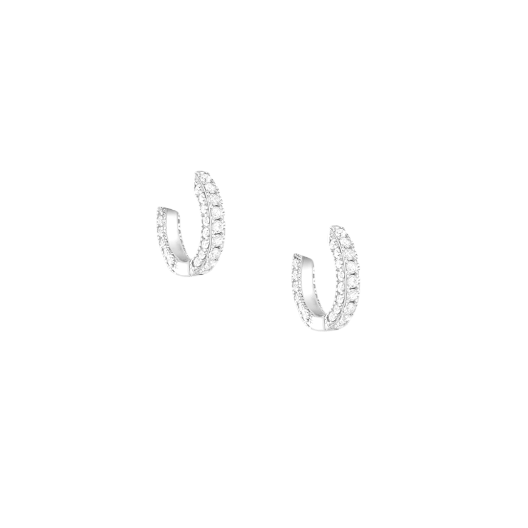 ZIA Diamond Set Pave Hoops