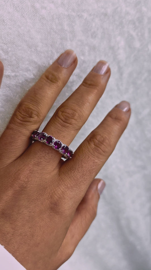 RHODA Rhodolite Eternity Ring