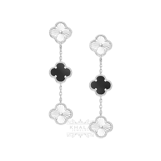 FLEUR CLOVER DANGLING EARRINGS