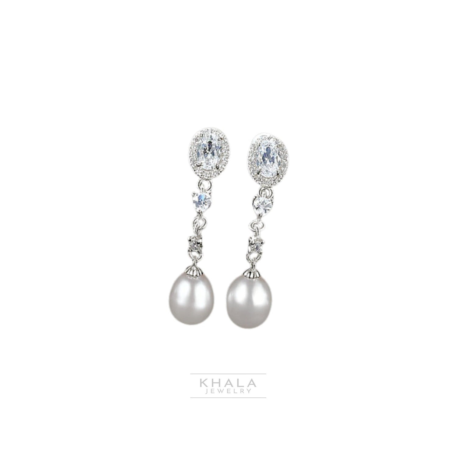 ERIN Freshwater Pearl Dangle Earrings - Khala Jewelry