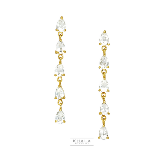 ITRI Dangling Topaz Earrings