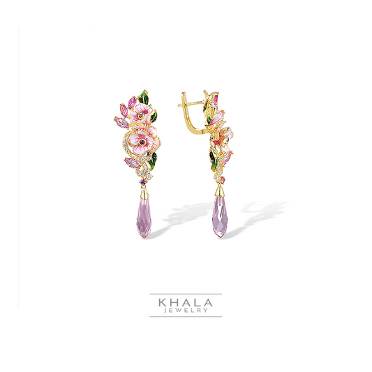 ZAYA Dangling Flower Earrings