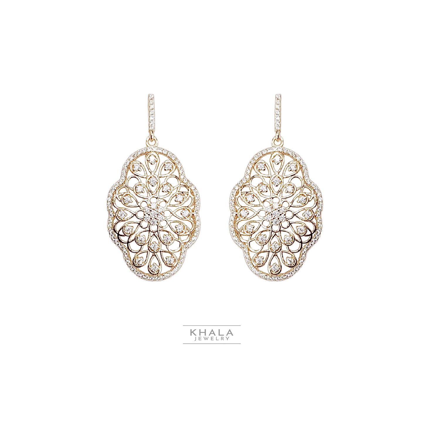 MERIMA Golden Dangling Earrings