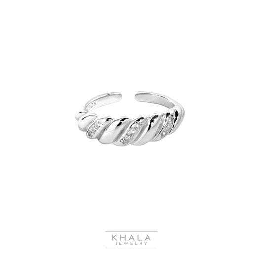 EMMA Adjustable Twist Ring - Khala Jewelry