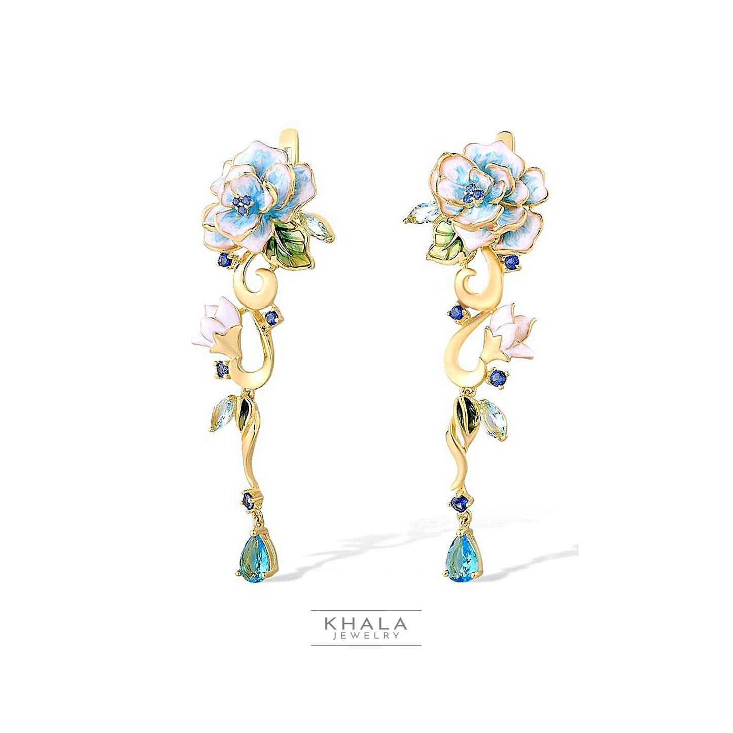 ISABEL Flower Dangling Earrings