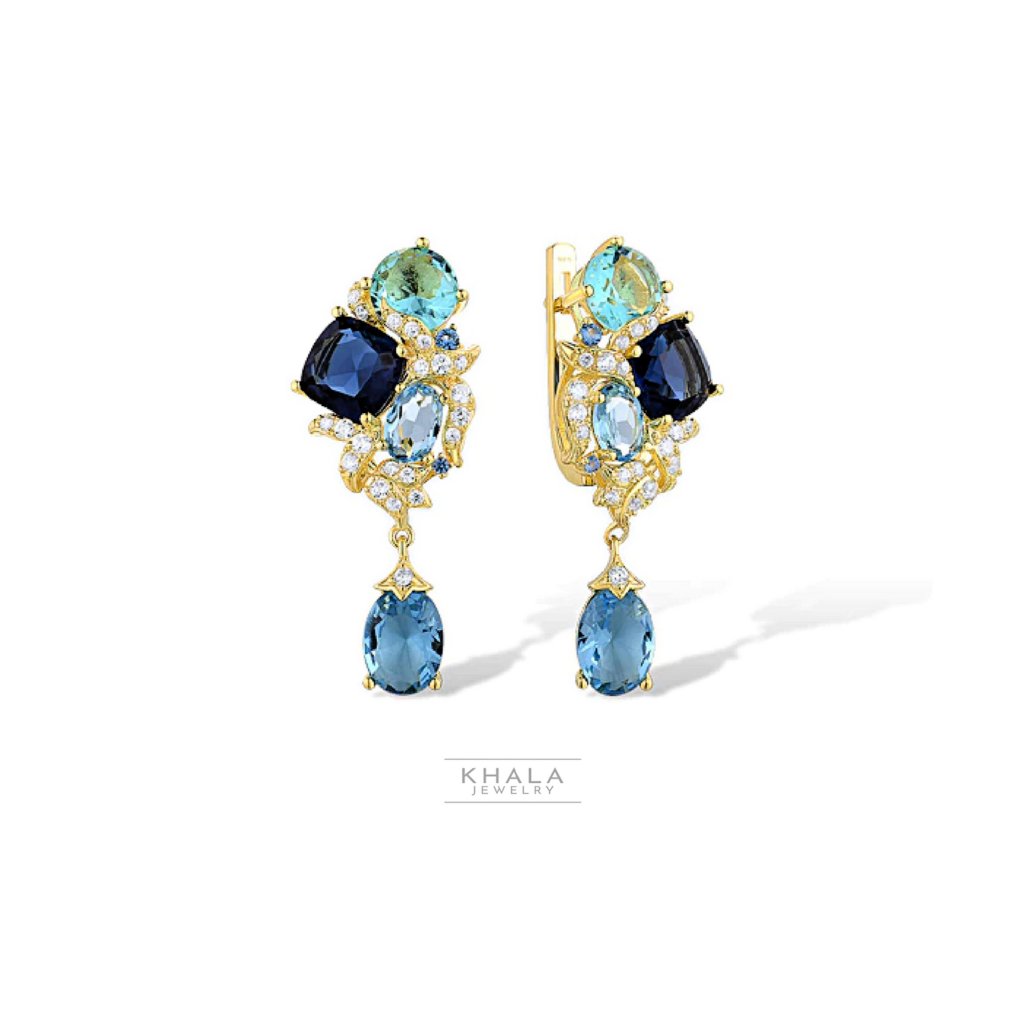 DARYAH Spinel Cluster Earrings