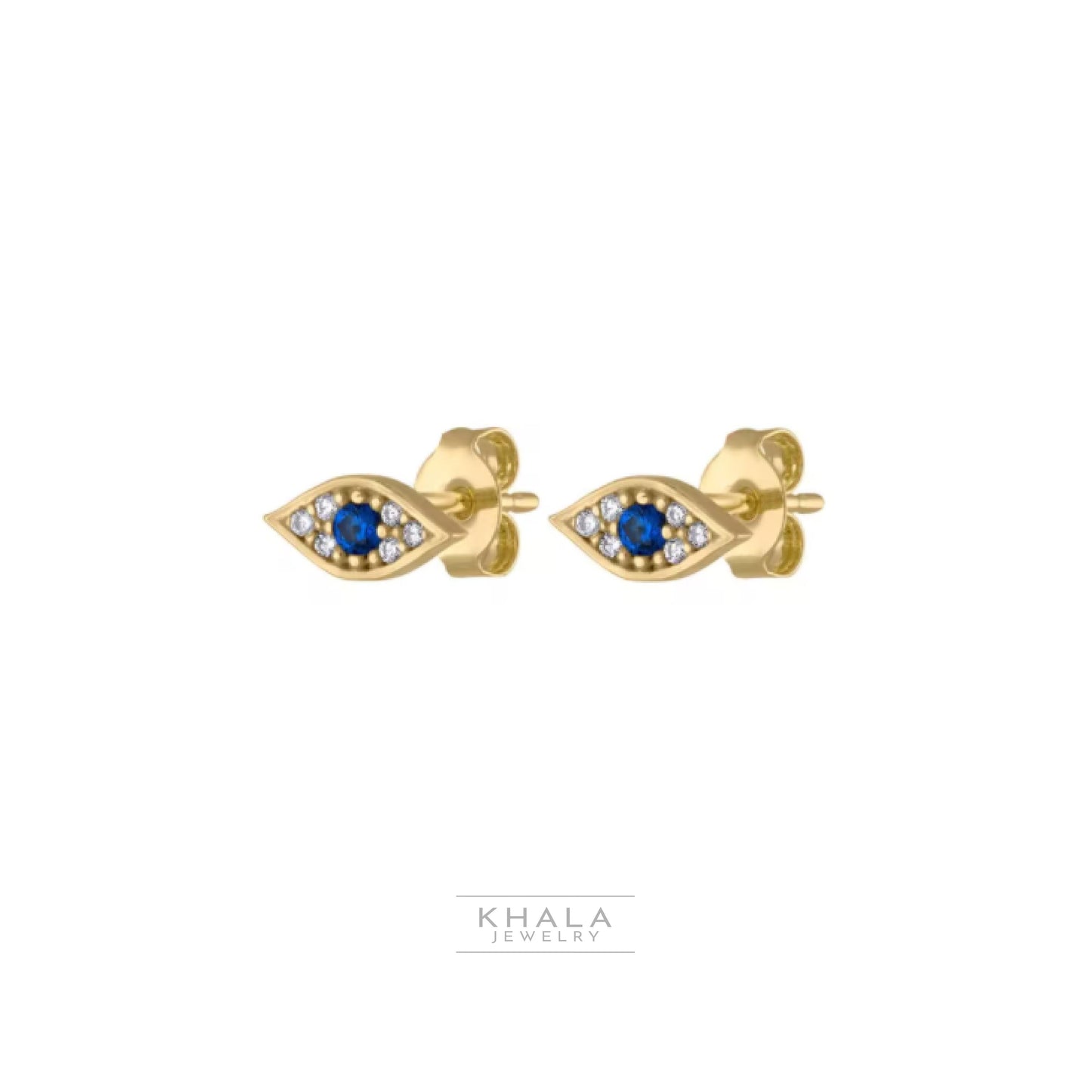 HEER Golden Eye Studs - Khala Jewelry