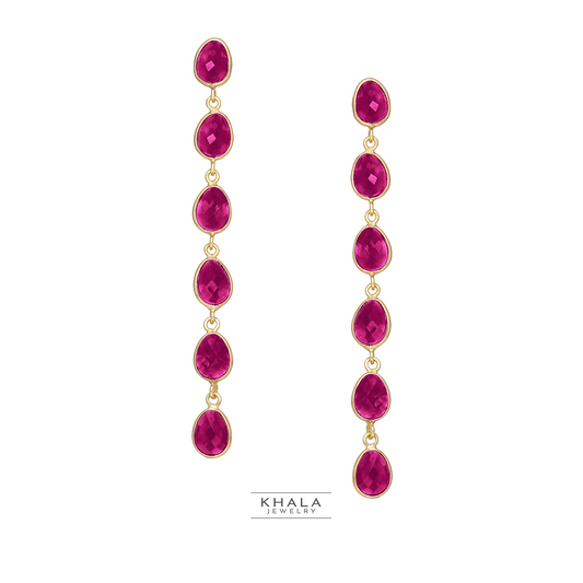 NOELA Dangling Tourmaline Earrings