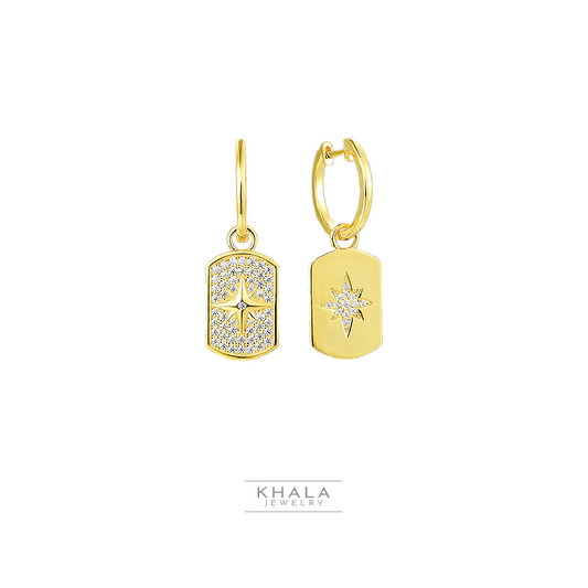 HELIOS Hoop Charm Earrings