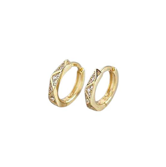 SELIA Angled Huggie Hoop Earrings