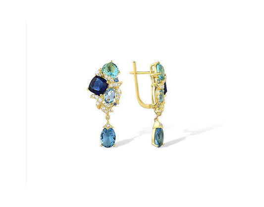 DARYAH Spinel Cluster Earrings - Khala Jewelry